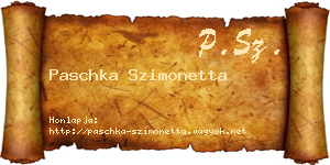Paschka Szimonetta névjegykártya